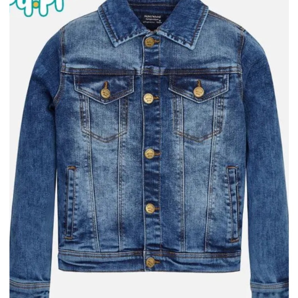 Size 6 Boys Mayoral Blue Jean Jacket Classic Style